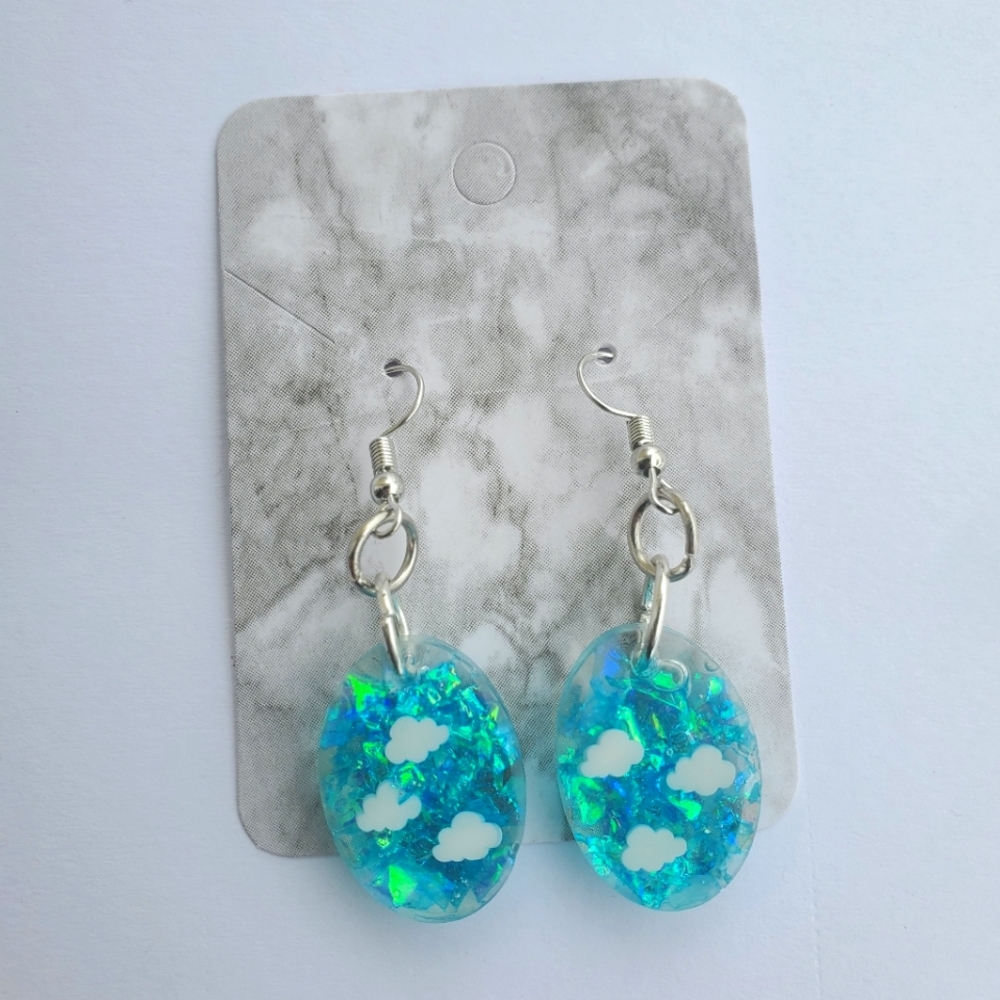 2/$10 Handmade cloud earrings
